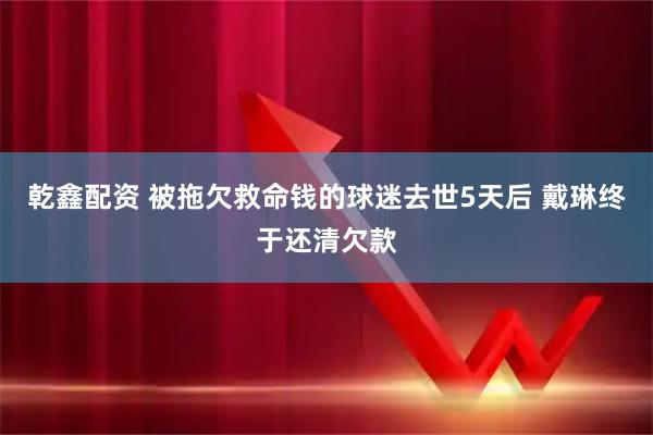 乾鑫配资 被拖欠救命钱的球迷去世5天后 戴琳终于还清欠款